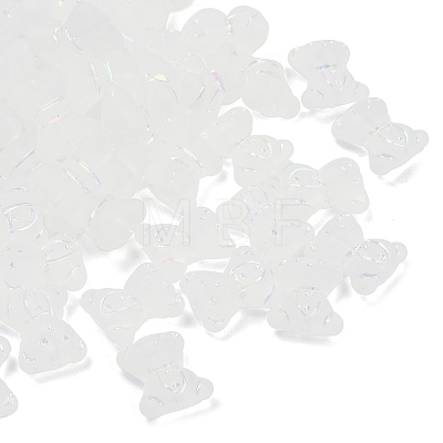 Frosted Transparent Acrylic Beads OACR-P029-20B-05-1