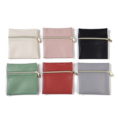 Imitation Leather Jewelry Storage Zipper Bags ABAG-G016-01B-1