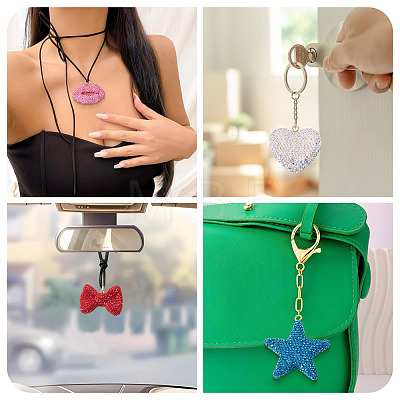 5Pcs 5 Styles Handmade Polymer Clay Pendants RB-BT0001-05C-1