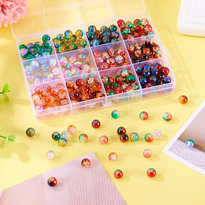 12 Colors Crackle Glass Beads CCG-TA0002-05A-1