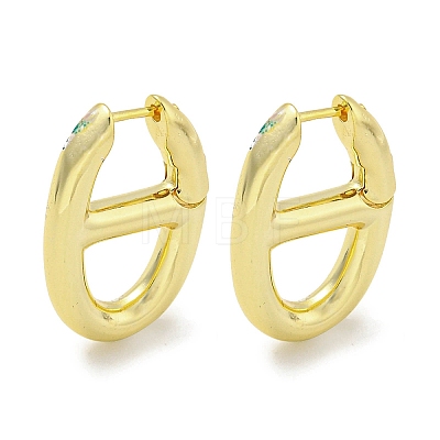 Brass Hoop Earrings EJEW-L211-011G-G-1