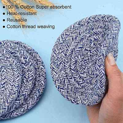 Cotton Thread Weave Hot Pot Holders DIY-SZ0004-25A-1