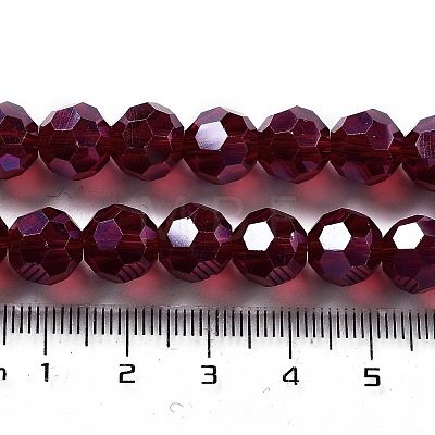 Electroplate Transparent Glass Beads Strands EGLA-A035-T10mm-A02-1
