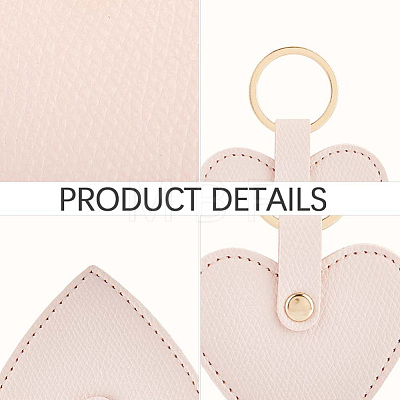 2Pcs 2 Colors PU Leather Keychain KEYC-CL0001-56-1