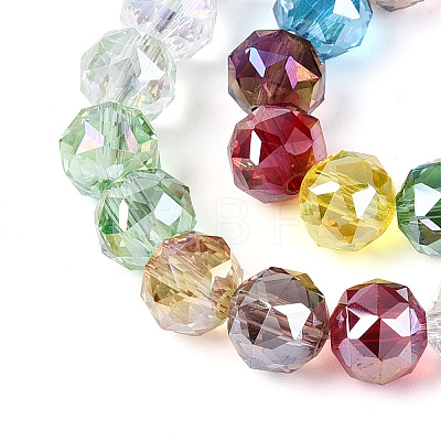 AB Color Plated Transparent Glass Round Beads Strands EGLA-T029-8mm-12T-01-1