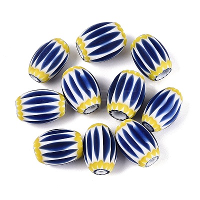 Handmade Millefiori Glass Barrel Beads LA-N002-23A-1