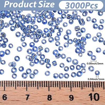 3000Pcs Glass Seed Beads SEED-PA0001-29A-02-1