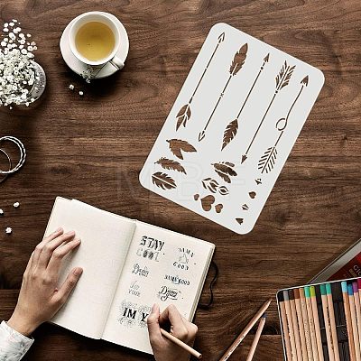 Plastic Reusable Drawing Painting Stencils Templates DIY-WH0202-368-1