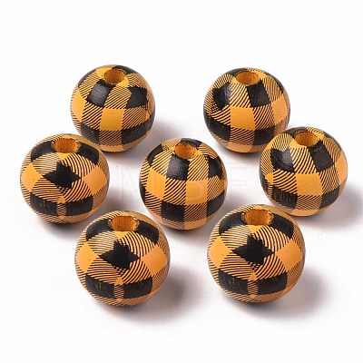 Natural Wood Large Hole Beads WOOD-S057-025-1