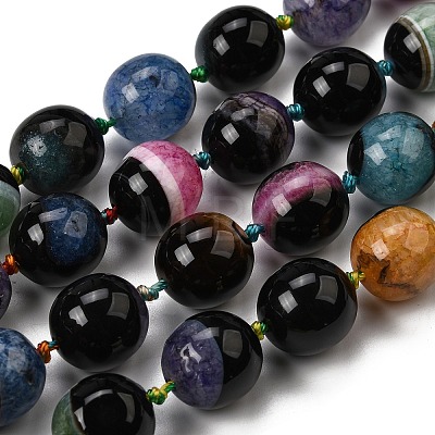 Natural Agate Beads Strands G-F820-A01-01-1