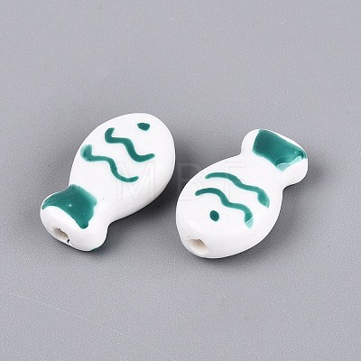 Handmade Porcelain Ceramic Beads PORC-Q005-06B-1