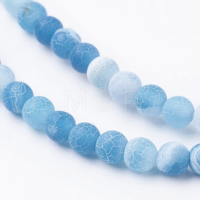 Natural Crackle Agate Beads Strands G-G055-4mm-M-1
