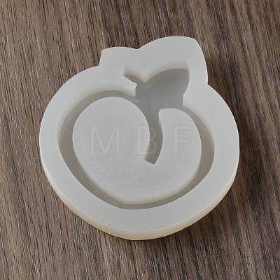 DIY Peach Shape Quicksand Silicone Molds X-DIY-E048-01-1