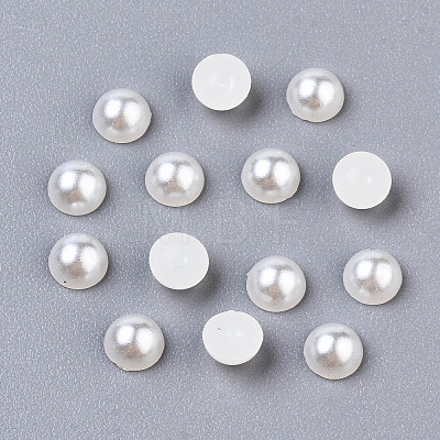 10000pcs ABS Plastic Imitation Pearl Cabochons SACR-S738-4mm-Z24-1