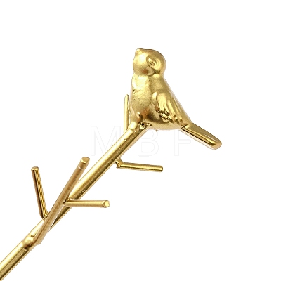 Bird Iron Jewelry Display Stand with Tray ODIS-K003-07G-1