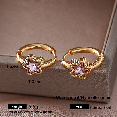 304 Stainless Steel Hoop Earrings for Women XC7815-2-1