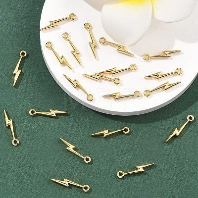 SHEGRACE Brass Lightning Bolt Charms XGR0168G-106G-1