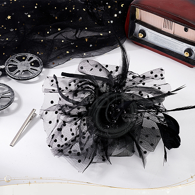 Polyester Mesh Hair Bands OHAR-WH0034-11-1