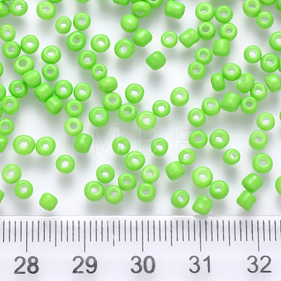 8/0 Baking Paint Glass Round Seed Beads SEED-S036-01B-16-1