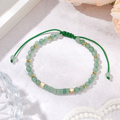 Natural Green Aventurine Braided Bead Bracelets BJEW-JB11241-03-1