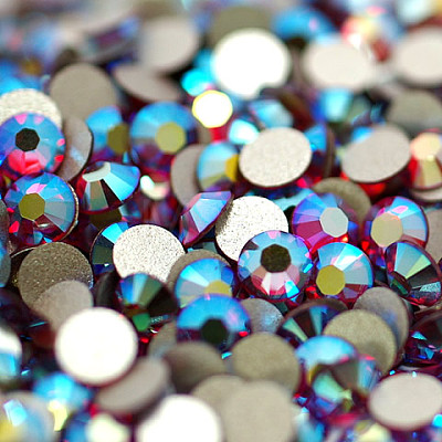 Glass Flat Back Rhinestone RGLA-C002-SS10-502AB-1