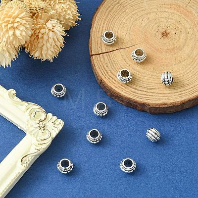 Tibetan Style Alloy Spacer Beads TIBE-YW0001-39AS-1