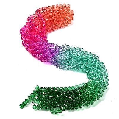 Transparent Painted Glass Beads Strands DGLA-A034-T8mm-A03-1