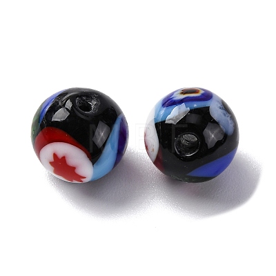 Handmade Millefiori Lampwork Beads LAMP-R003-02B-01-1