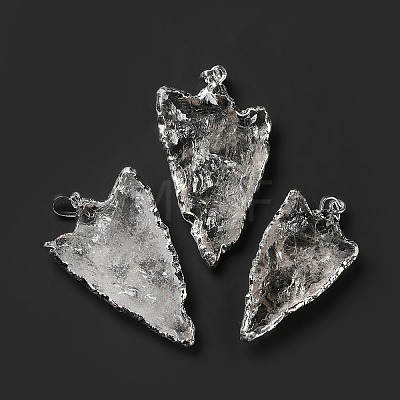 Natural Quartz Crystal Pendants G-E581-02P-1