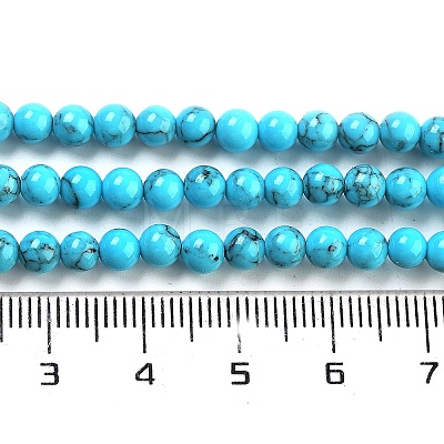 Synthetic Turquoise Beads Strands TURQ-H038-4mm-XXS09-1