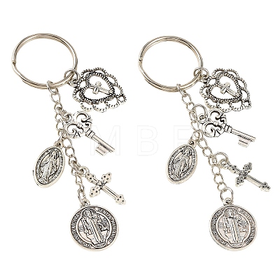 2Pcs Alloy Keychains KEYC-YW00291-1
