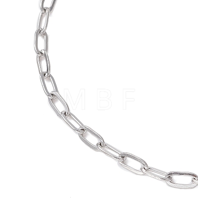 2.5MM 304 Stainless Steel Paperclip Chain Slider Bracelet Making X-AJEW-JB01402-1