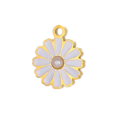 304 Stainless Steel Enamel Pendants STAS-OY004-82G-1