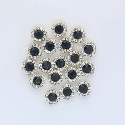 Rhinestone Buttons RB-WH0004-01LG-06-1