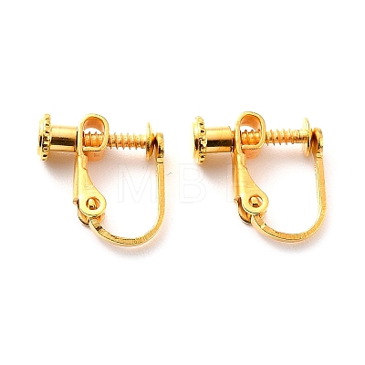 Brass Screw On Clip-on Earring Findings LS-KK-L164-02G-1