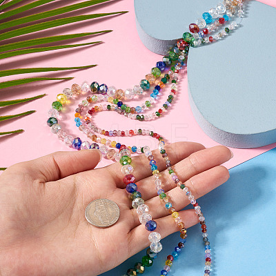 6 Strands 3 Styles Electroplate Glass Bead Strands EGLA-TA0013-70-1