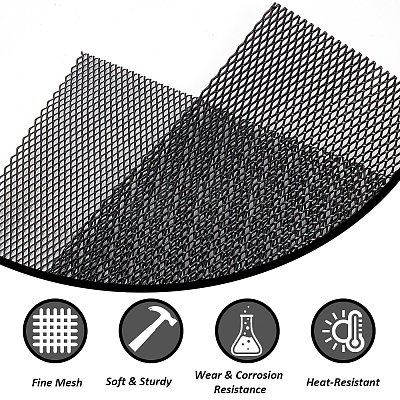  2Pcs 2 Styles Universal Car Grill Mesh AJEW-NB0005-80B-1