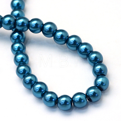 Baking Painted Glass Pearl Round Bead Strands HY-Q003-10mm-06-1