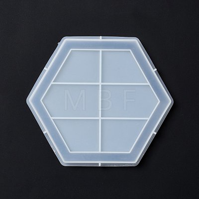 DIY Hexagon Tray Display Decoration Silicone Molds DIY-G067-05C-1