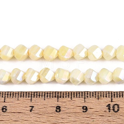 Anti-Tarnish Electroplate Glass Beads Strands GLAA-T025-6mm-14H-1