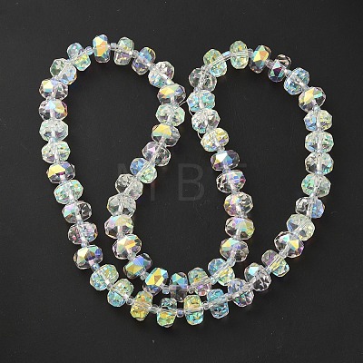 Transparent Electroplate Glass Beads Strands EGLA-P062-01A-AB01-1