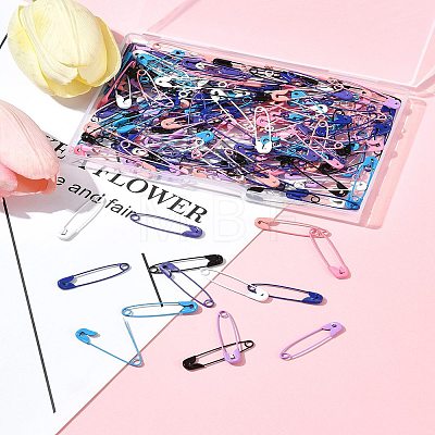 200Pcs 8 Colors Iron Safety Pins FIND-FS0002-78-1
