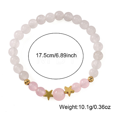 Natural Gemstone Round Beaded Stretch Bracelets for Women KW4259-1