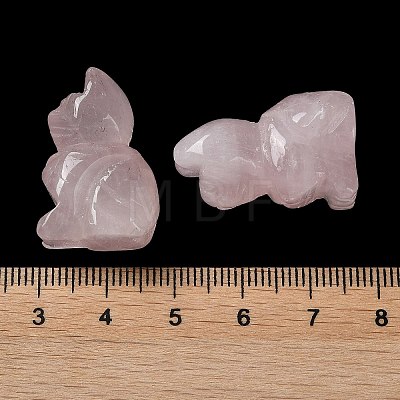 Natural Rose Quartz Carved Healing Figurines G-B062-04E-1