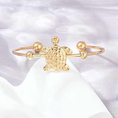 Ocean Theme 304 Stainless Steel Cuff Bangles SA-Z002-02G-02-1