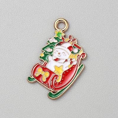 Christmas Alloy Enamel Pendants FIND-CJC0012-140H-1