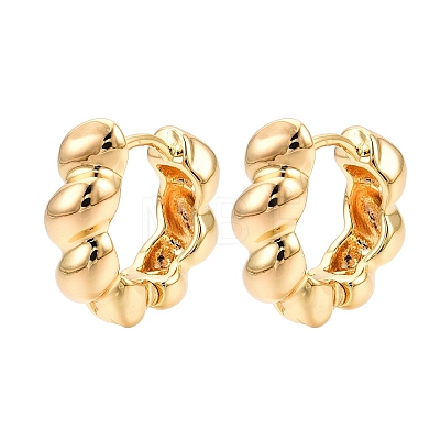 Ring Brass Hoop Earrings for Women EJEW-N054-60G-1