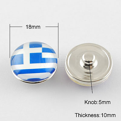 Brass Jewelry Snap Buttons GLAA-S027-M-1