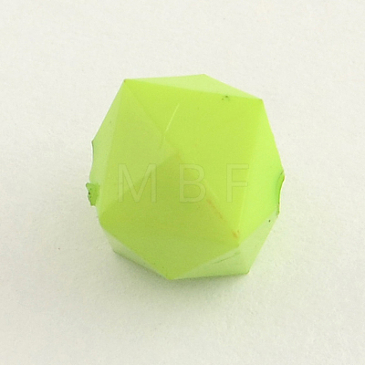 Opaque Acrylic Beads X-SACR-Q099-84B-1