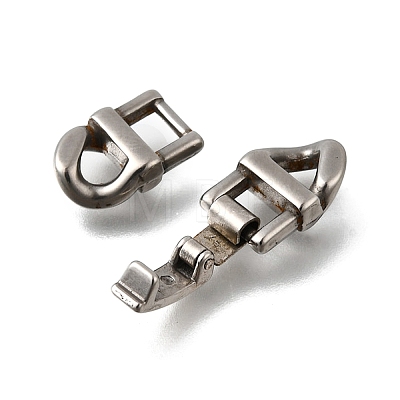 304 Stainless Steel Fold Over Clasps STAS-M119-05P-02-1